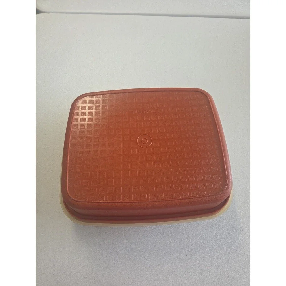 Tupperware Meat Keeper Marinade Container  With Lid Paprika Red 1294-1 Vintage